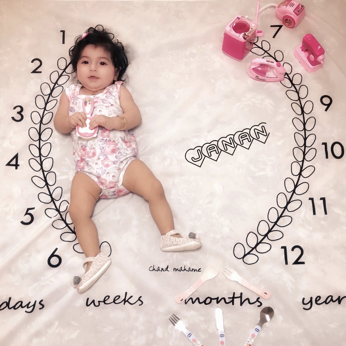 پارچه ماه شمار طرح شاخه زیتون جانان نجفی نژاد