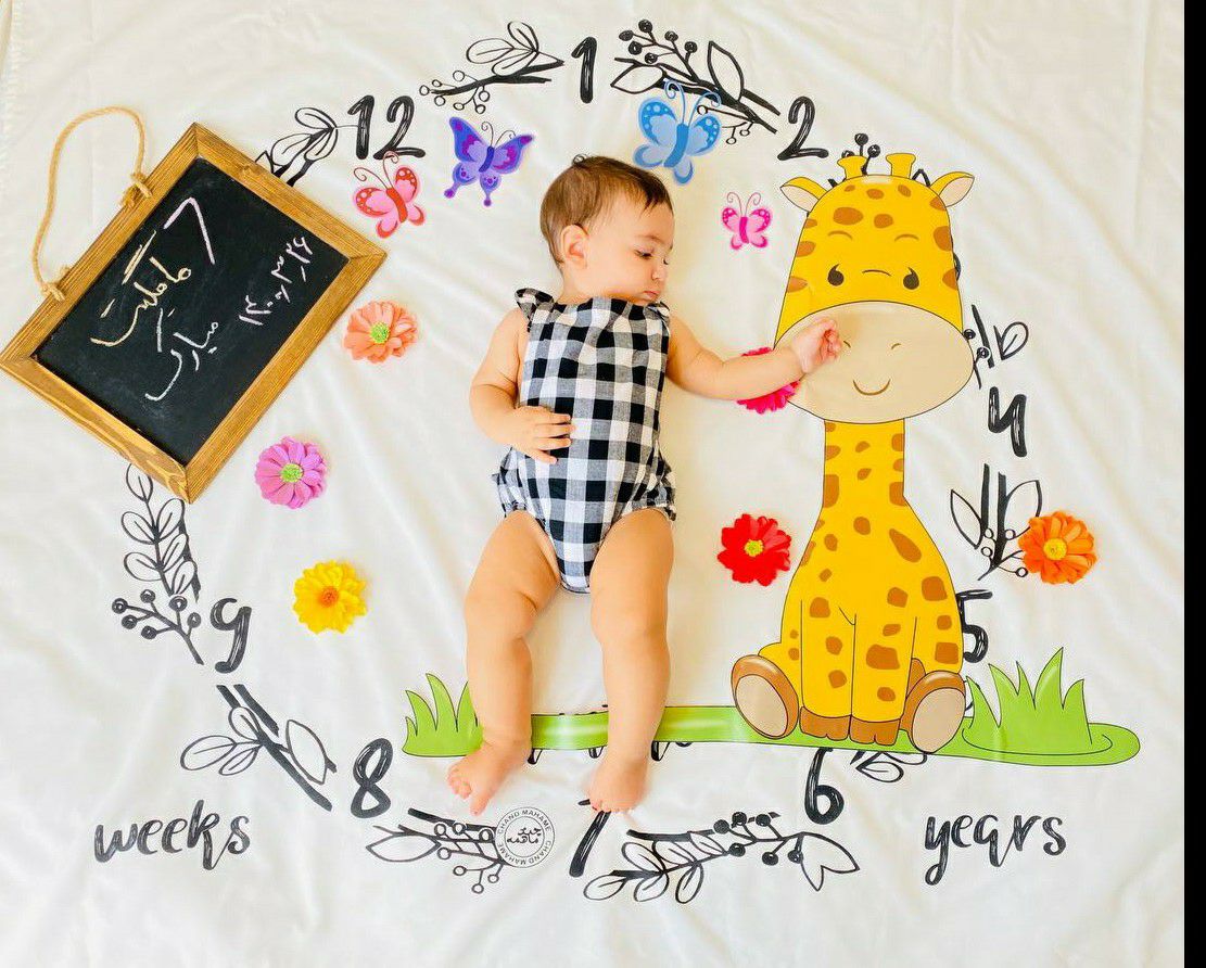 پارچه ماهگرد طرح حلقه تمشک لاوین سلیمیان