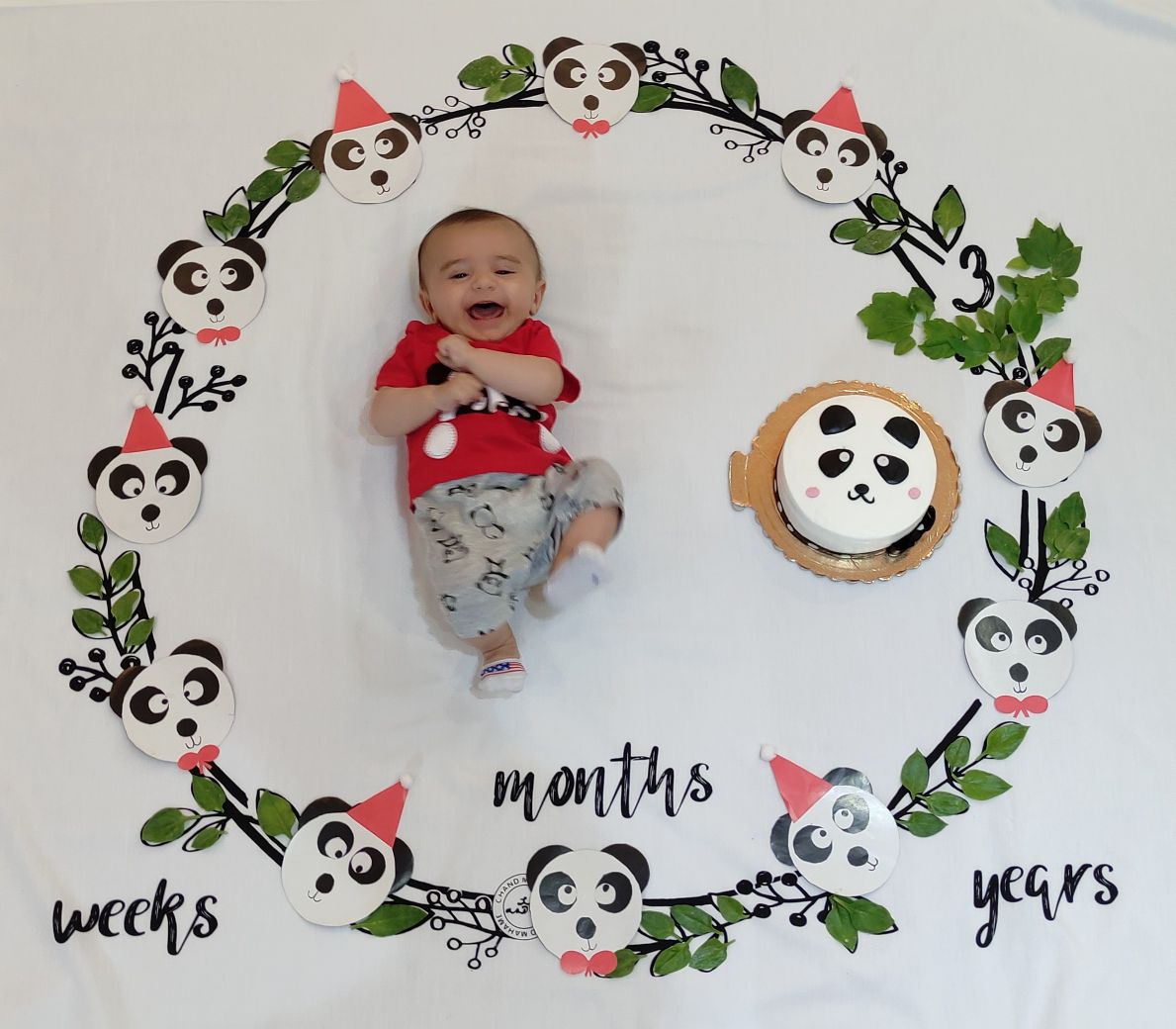 پارچه ماهگرد طرح حلقه تمشک طاها