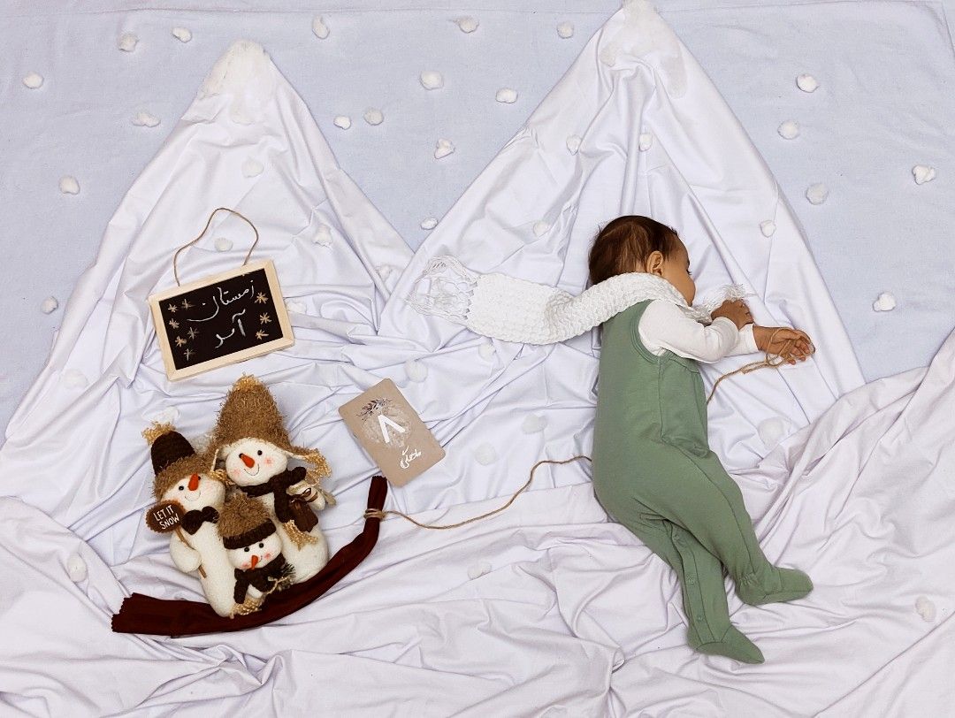 تم عکس زمستانی نوزاد طاها