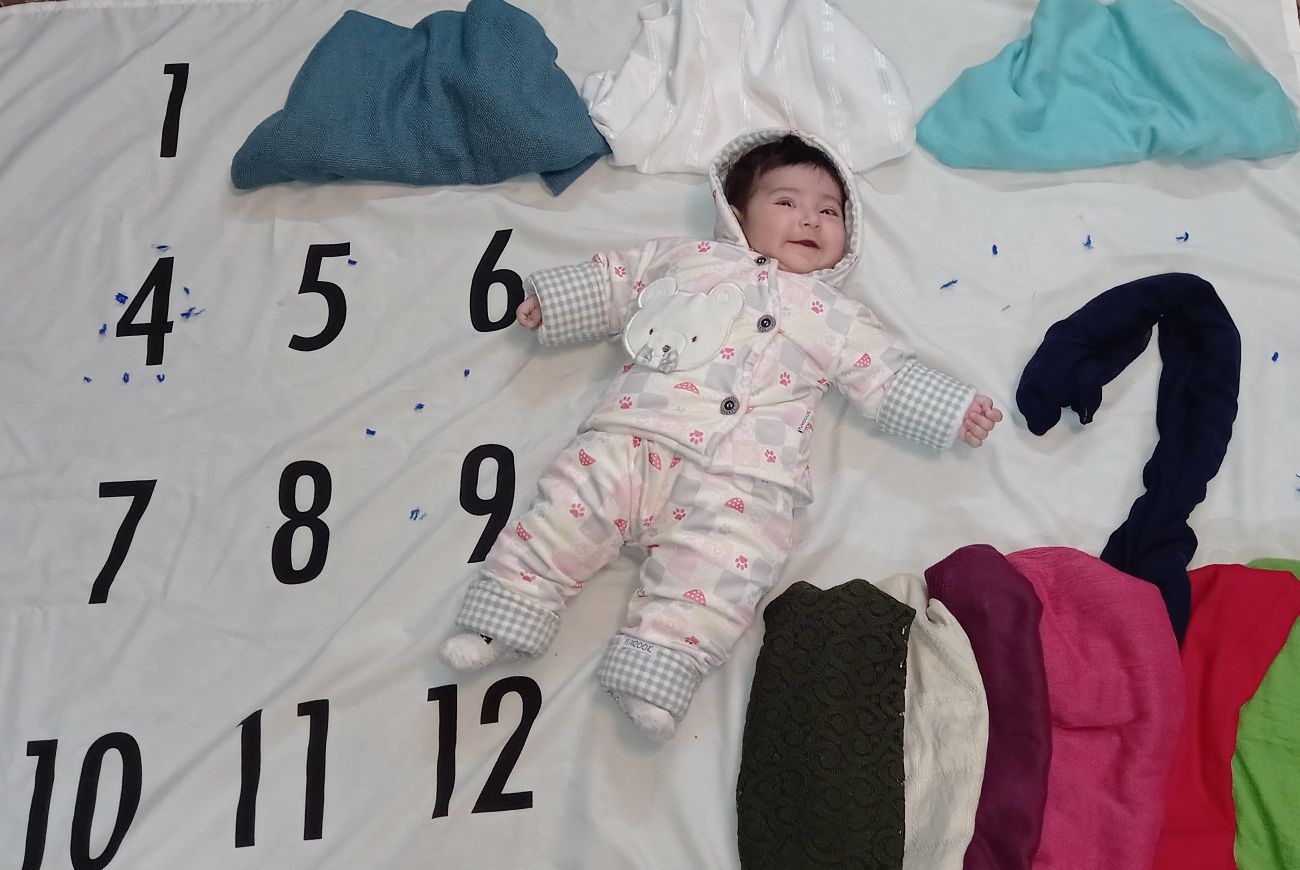 چهار ماهگی نوزاد مهرسا جلفائی