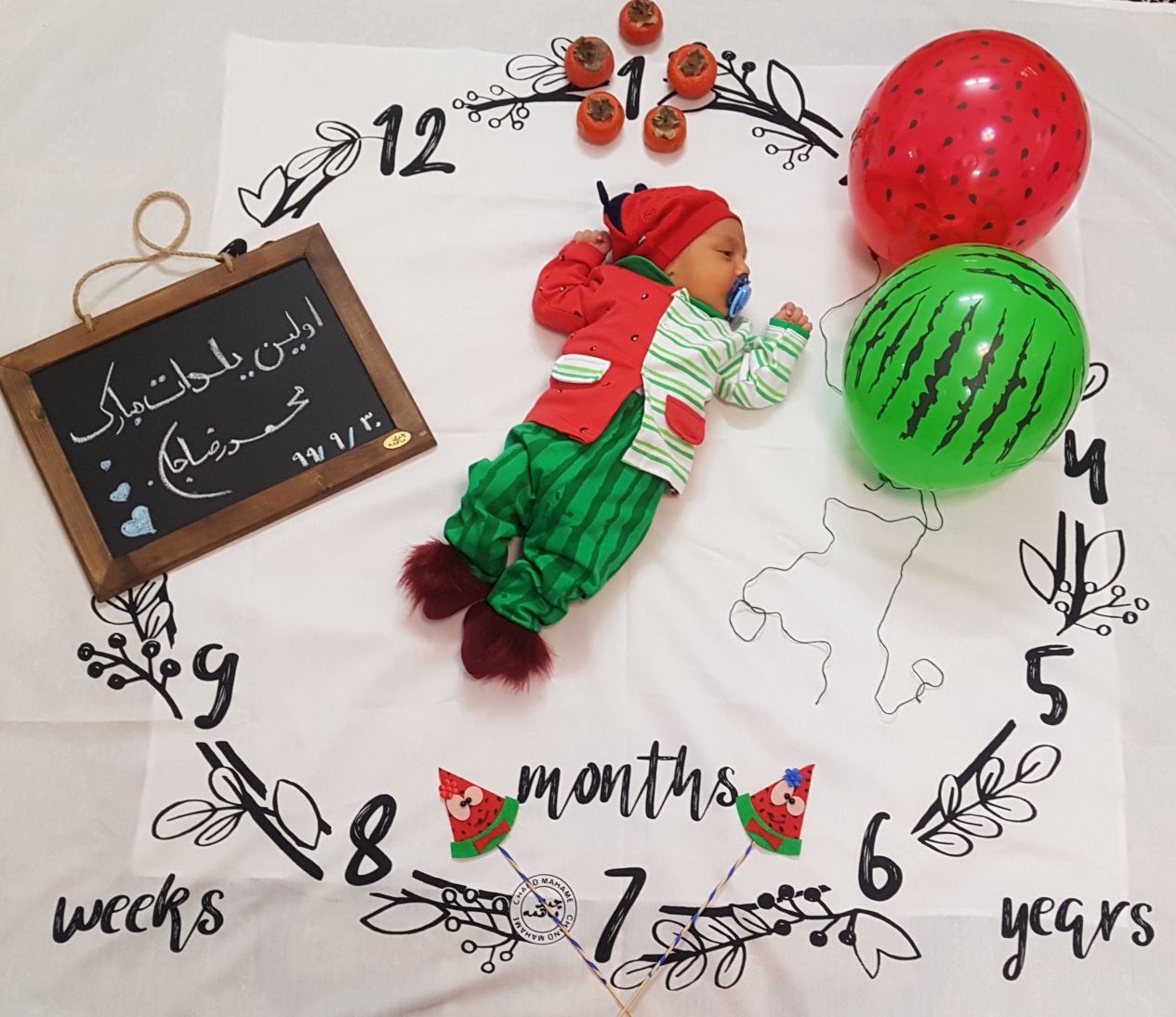 یک ماهگی نوزاد محمدرضا باغبانی