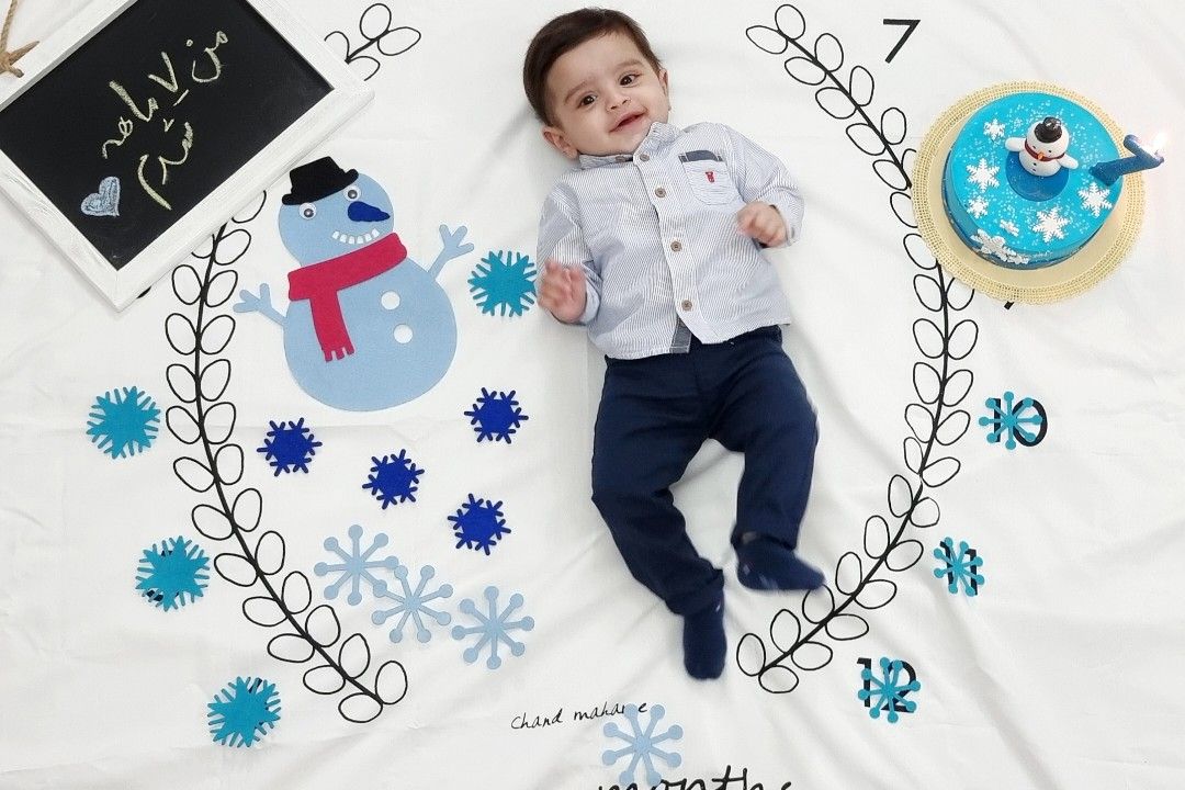 تم عکس زمستانی نوزاد مهرسام عرشیان