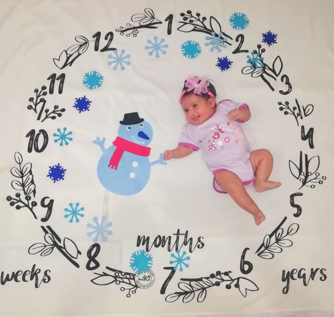 تم عکس زمستانی نوزاد آلا جعفری