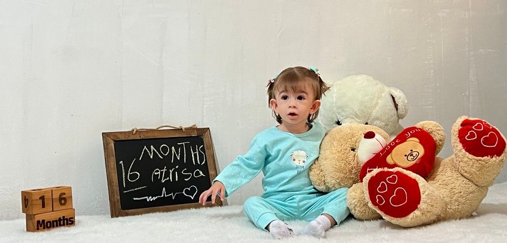 شانزده ماهگی کودک آتریسا علیزاده