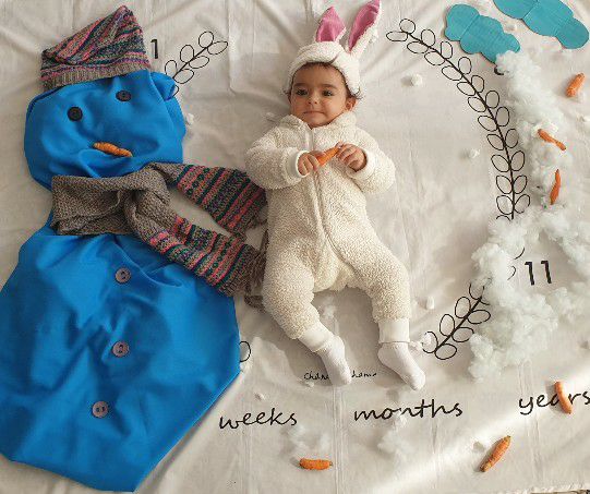 تم عکس زمستانی نوزاد دلارام کریمی