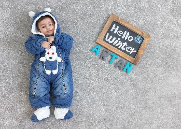 تم عکس زمستانی نوزاد آرتان حامدی