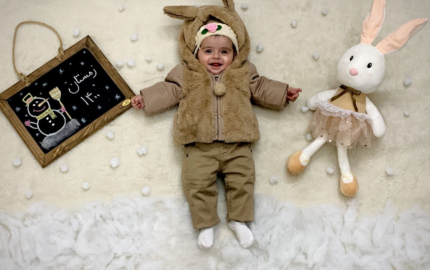 تم عکس زمستانی نوزاد آریانا استیری