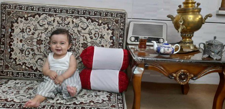 اولین نشستن نوزاد رایان بابایی