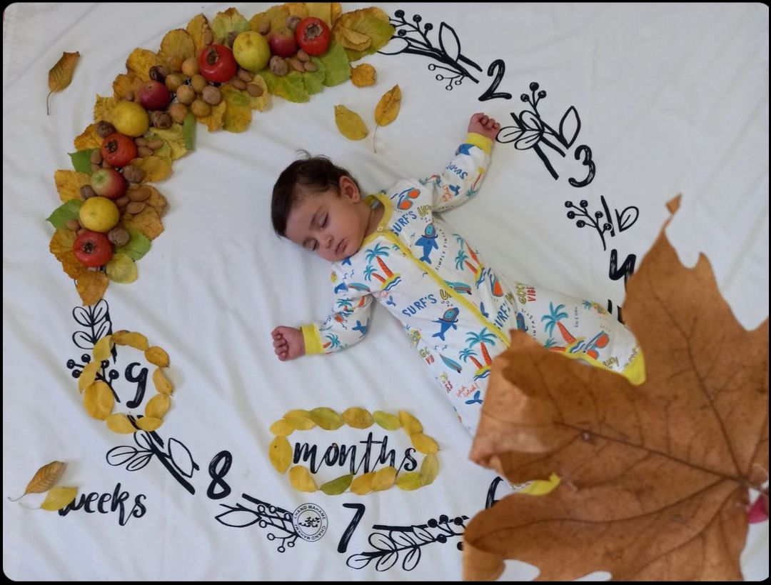 پارچه ماهگرد طرح حلقه تمشک مه یاس