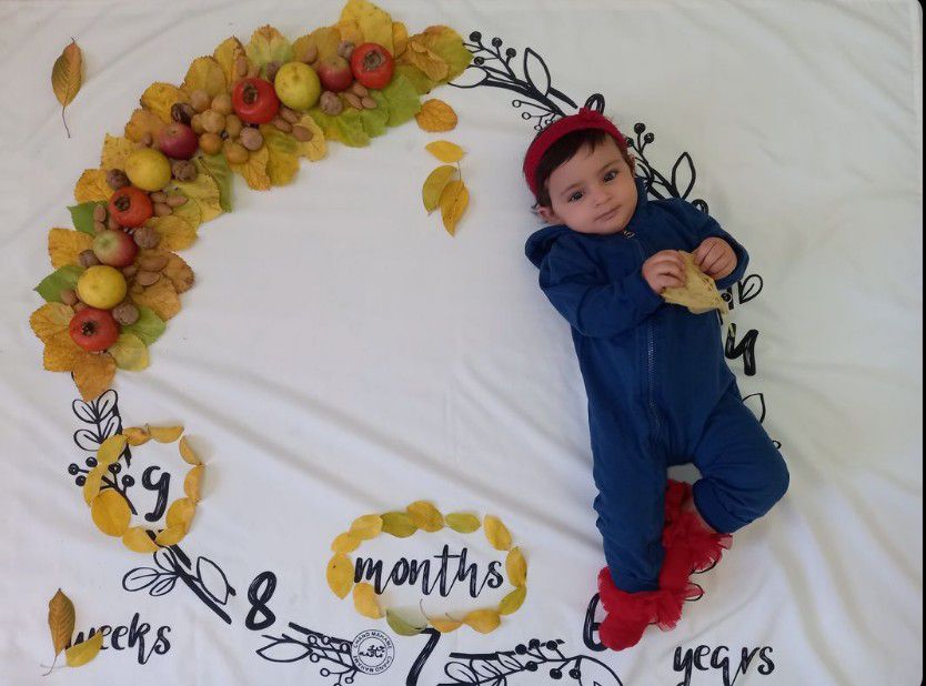 پارچه ماهگرد طرح حلقه تمشک مه یاس