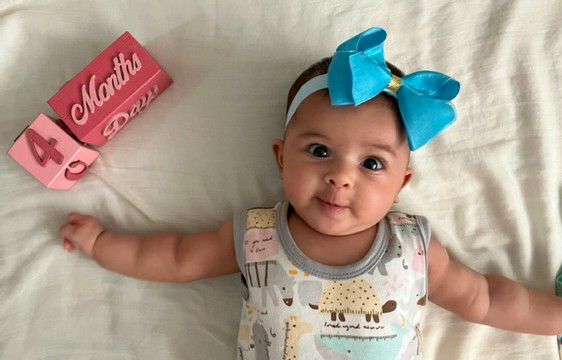 چهار ماهگی نوزاد دل‌آرا سلیمانی