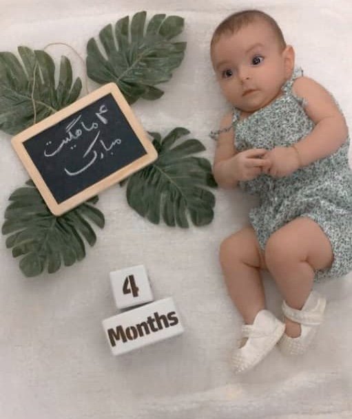 چهار ماهگی نوزاد رستاسادات فتحی