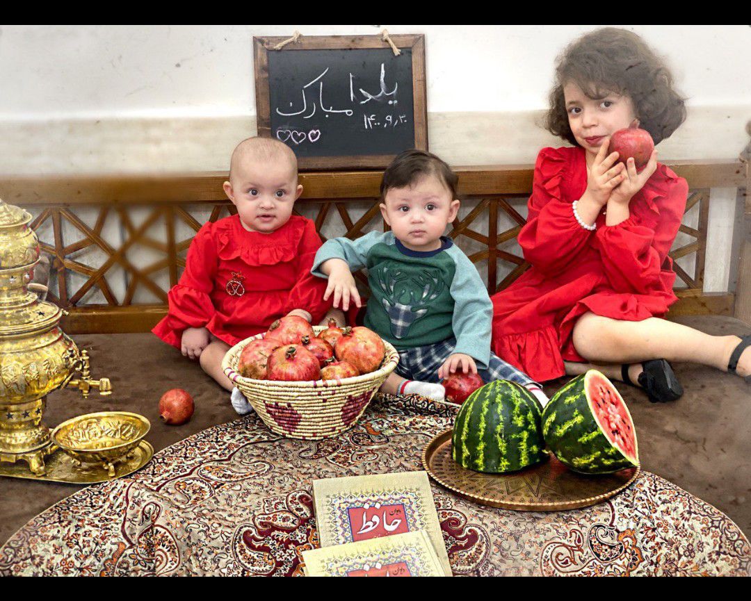 شب یلدا کودک هانا و هیراد فتوحی