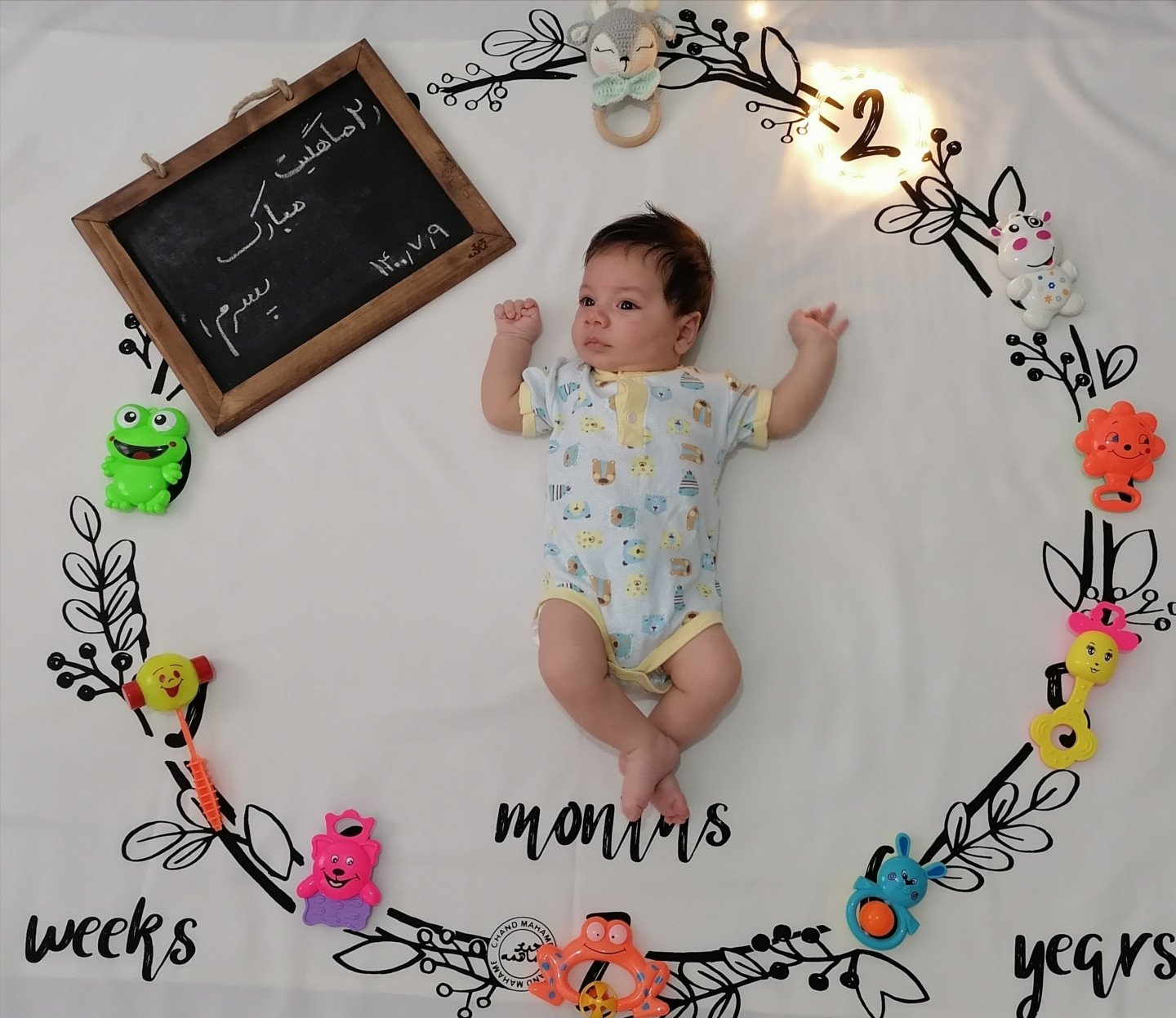 پارچه ماهگرد طرح حلقه تمشک رادوین زمانی