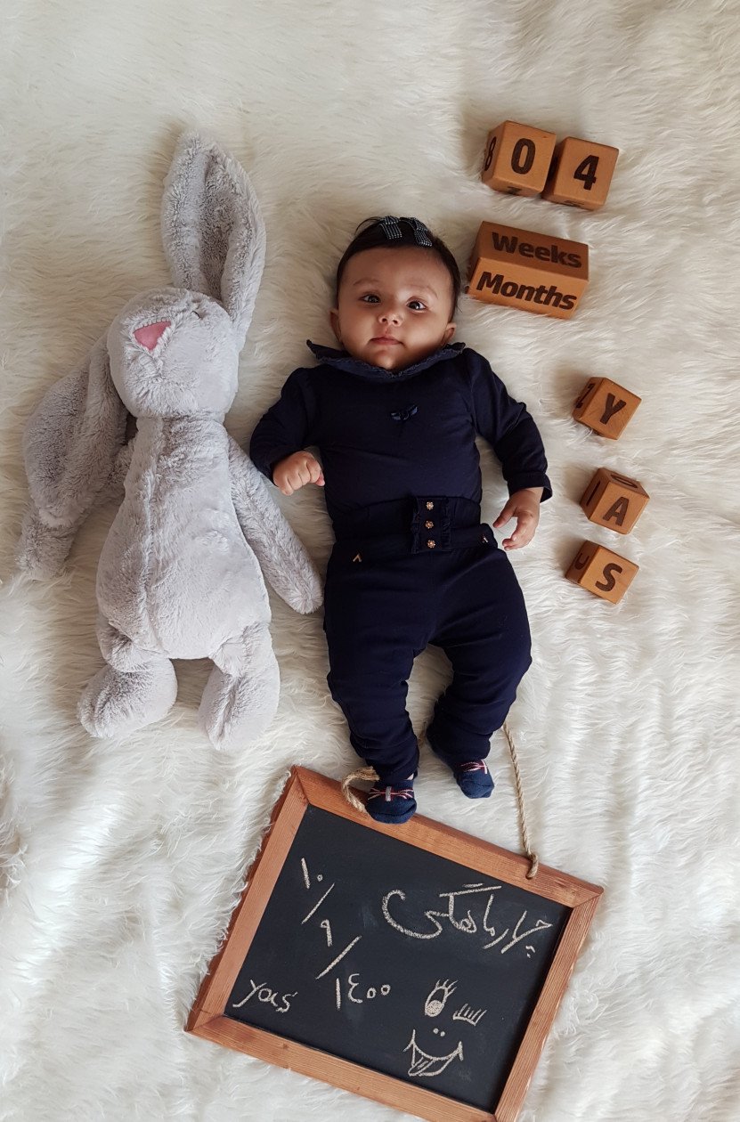 چهار ماهگی نوزاد یاس رازقی