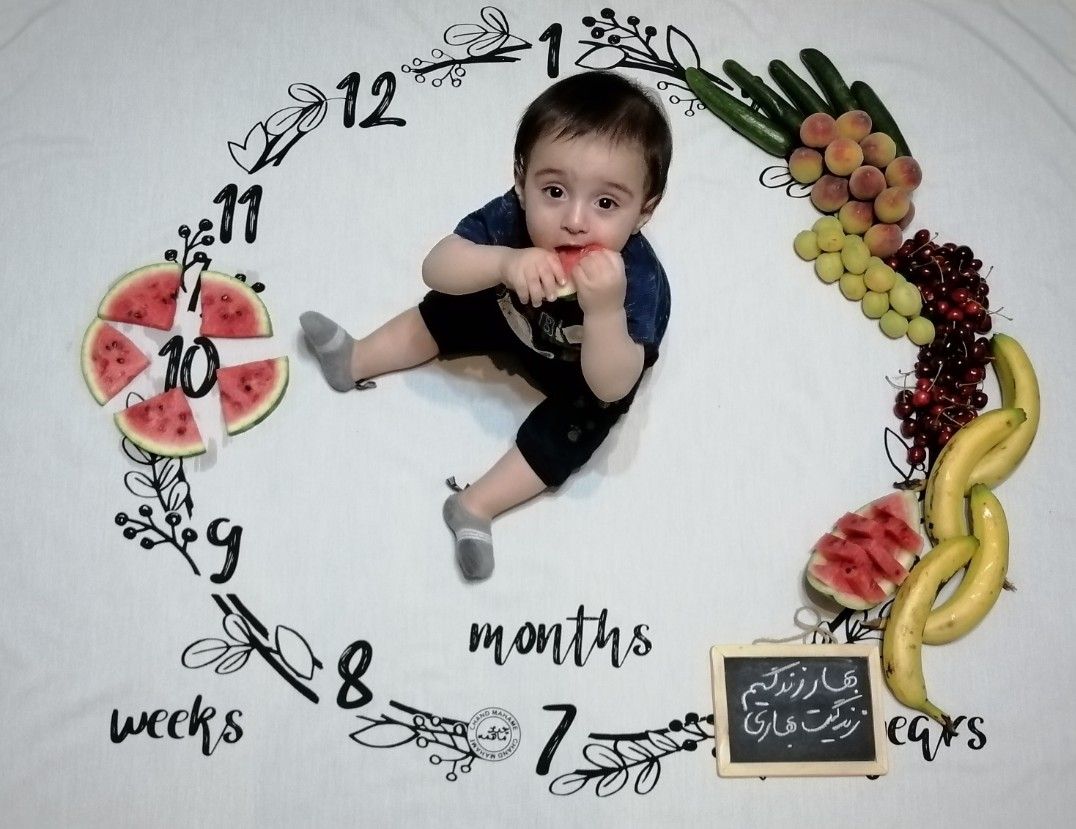 پارچه ماهگرد طرح حلقه تمشک نیکان نوروزی