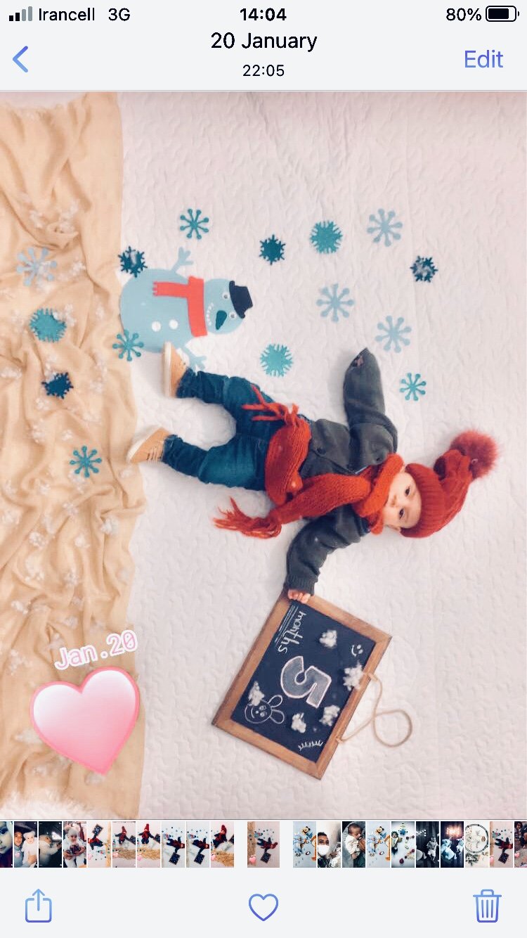 تم عکس زمستانی نوزاد محمد حسام قنبري