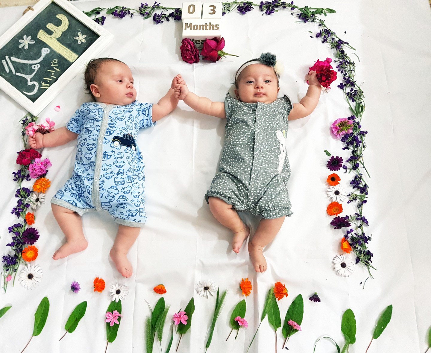 تخته سیاه سفید سیدهایلین و هامین(دوقلو)