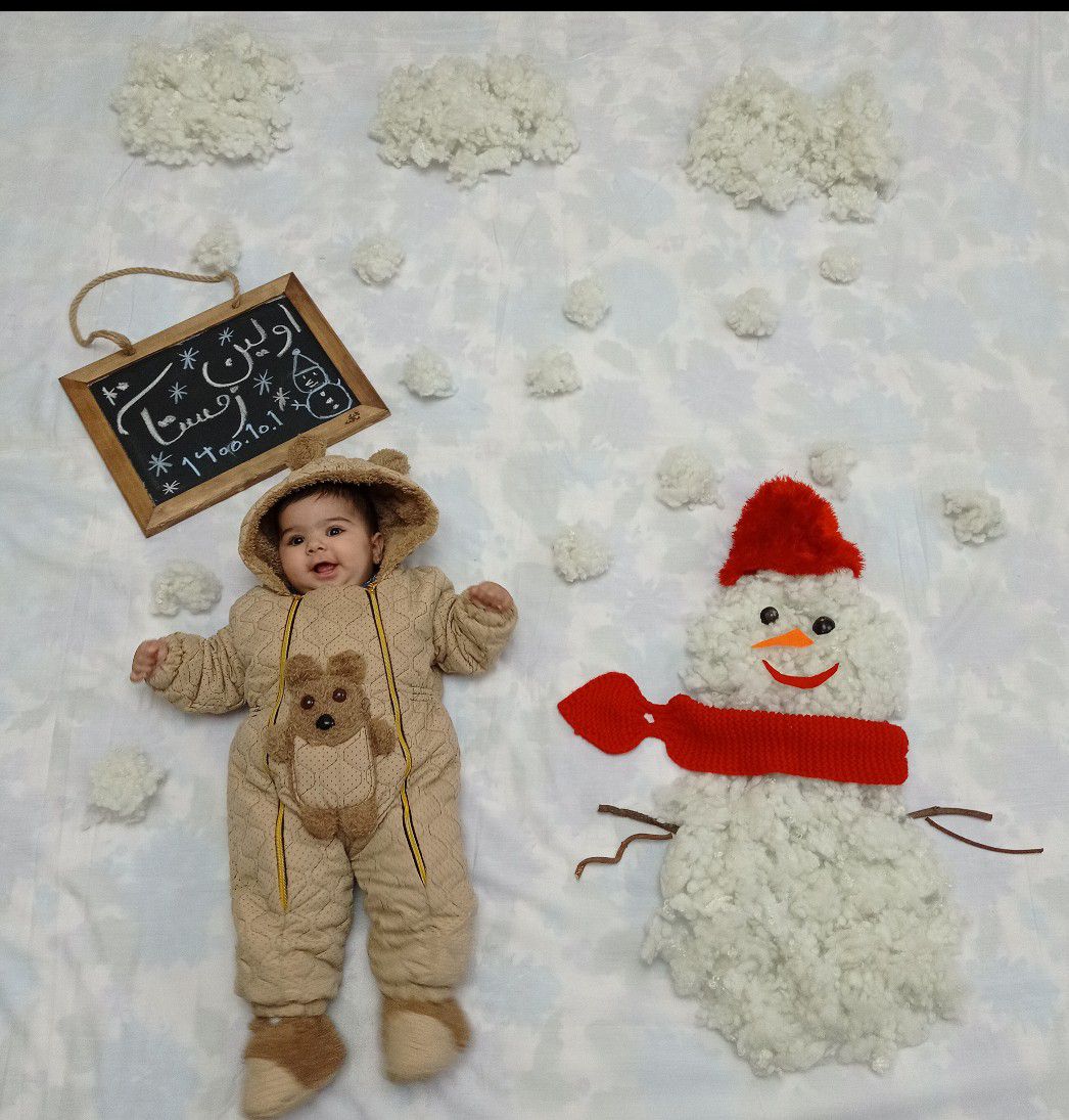 تم عکس زمستانی نوزاد مهرآنا محبی