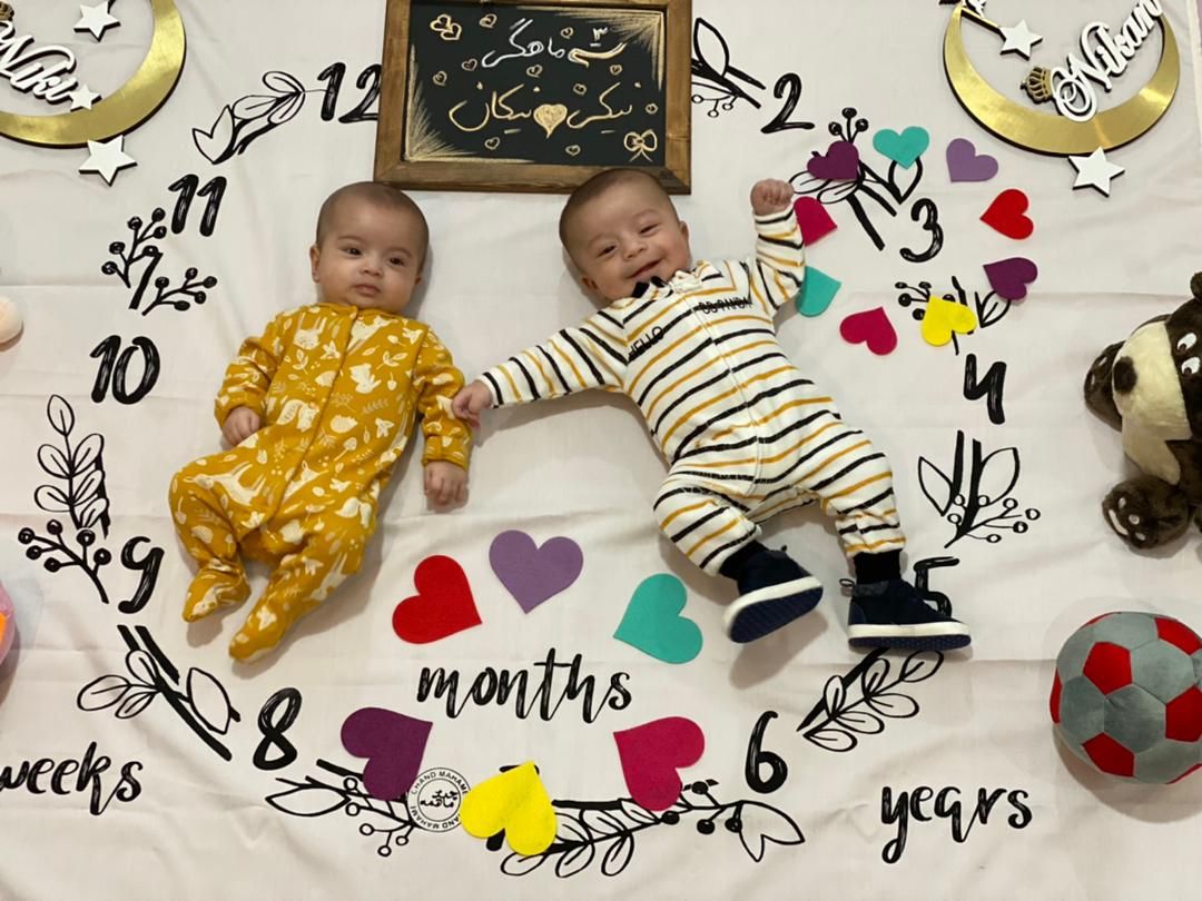 تم عکس زمستانی نوزاد نیکان طاهری