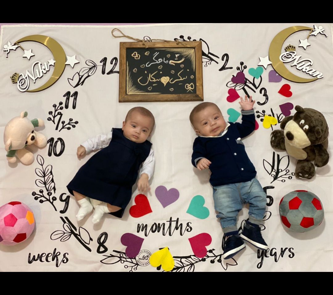 تم عکس زمستانی نوزاد نیکان طاهری