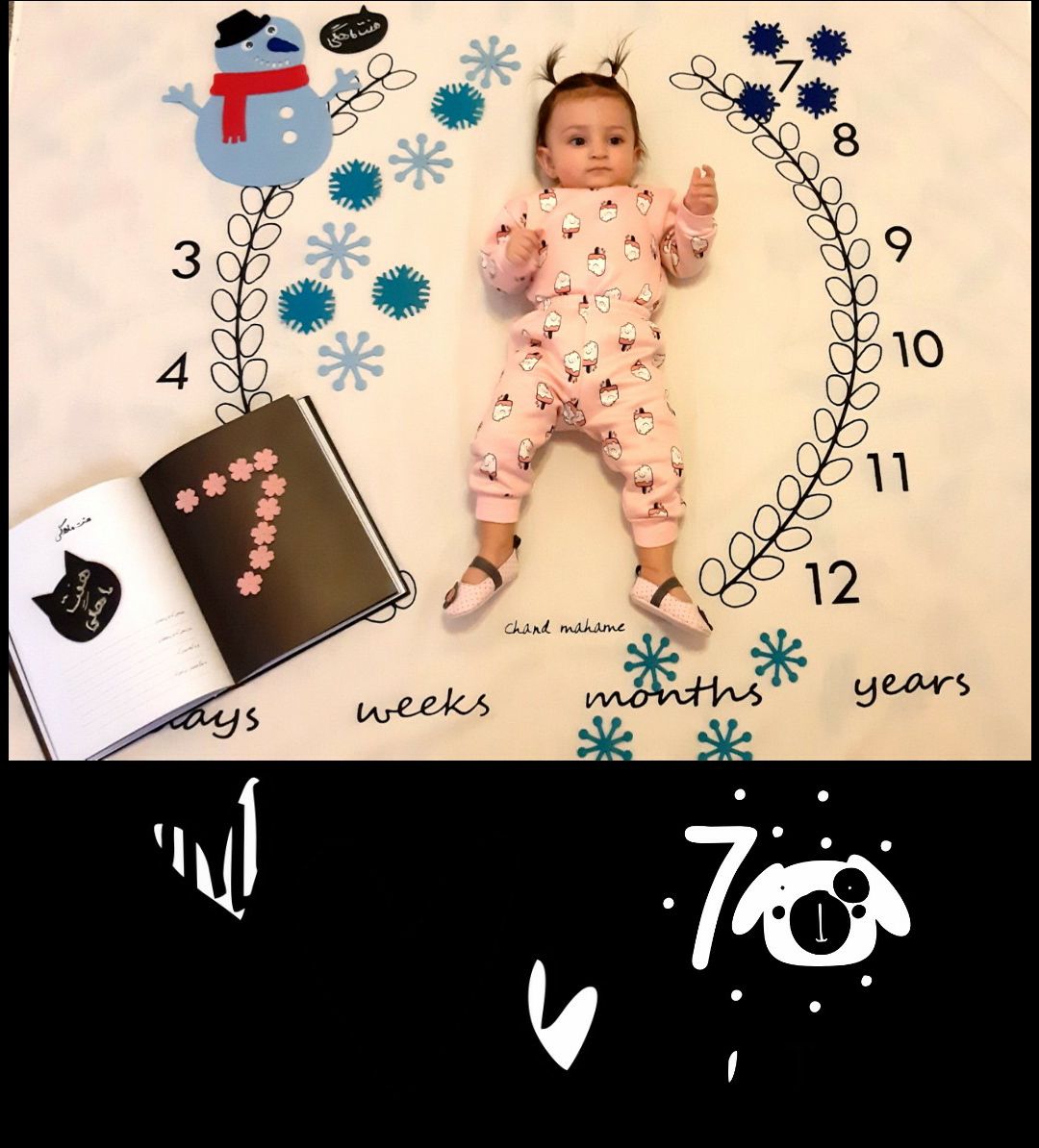 هفت ماهگی نوزاد روشا پیرحیاتی