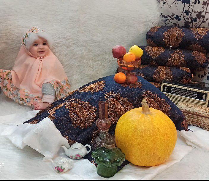 تم عکس زمستانی نوزاد حسنا صالحی