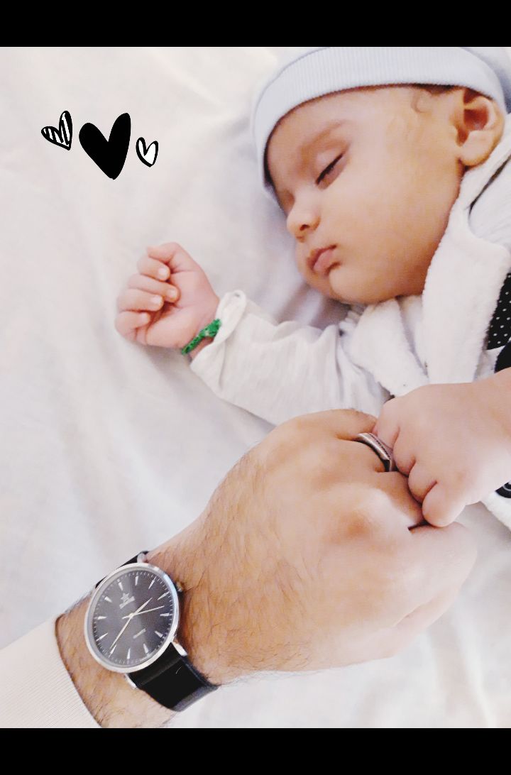 عکس نوزاد با پدر آیهان ابراهیمی