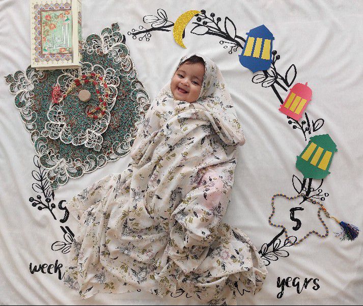 پارچه ماهگرد طرح حلقه تمشک گندم