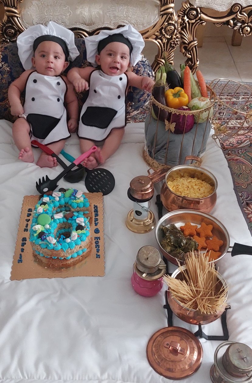 لباس آشپزی کودک آروین و آرتین شفاعی