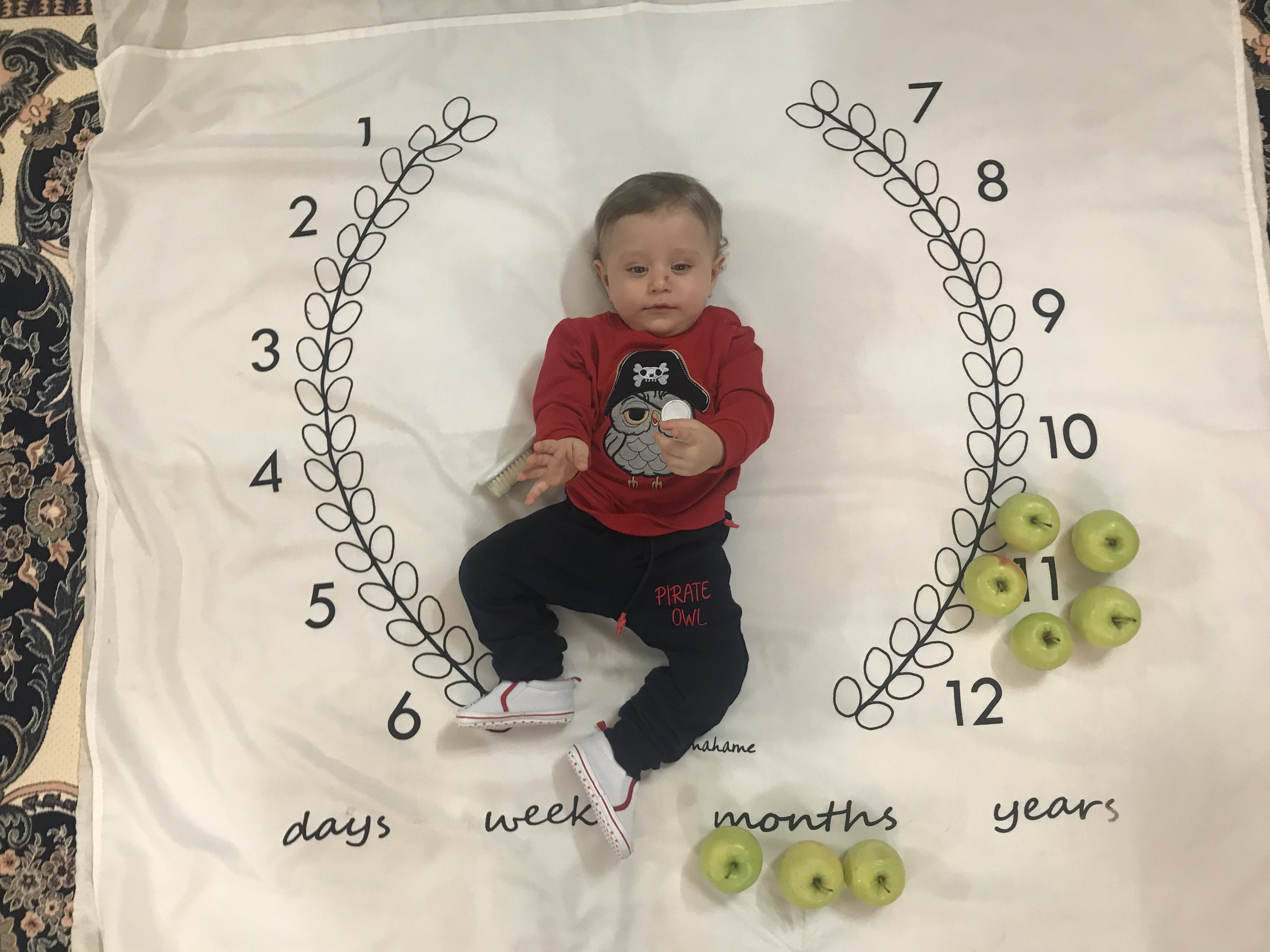 پارچه ماه شمار طرح شاخه زیتون محمدصدرا بوربور