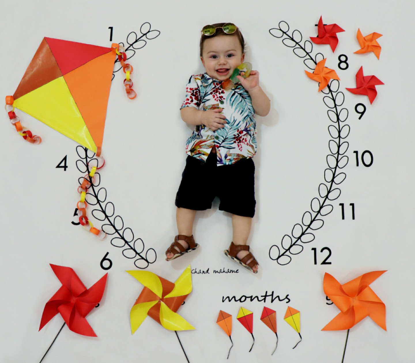 پارچه ماه شمار طرح شاخه زیتون آرتین جون