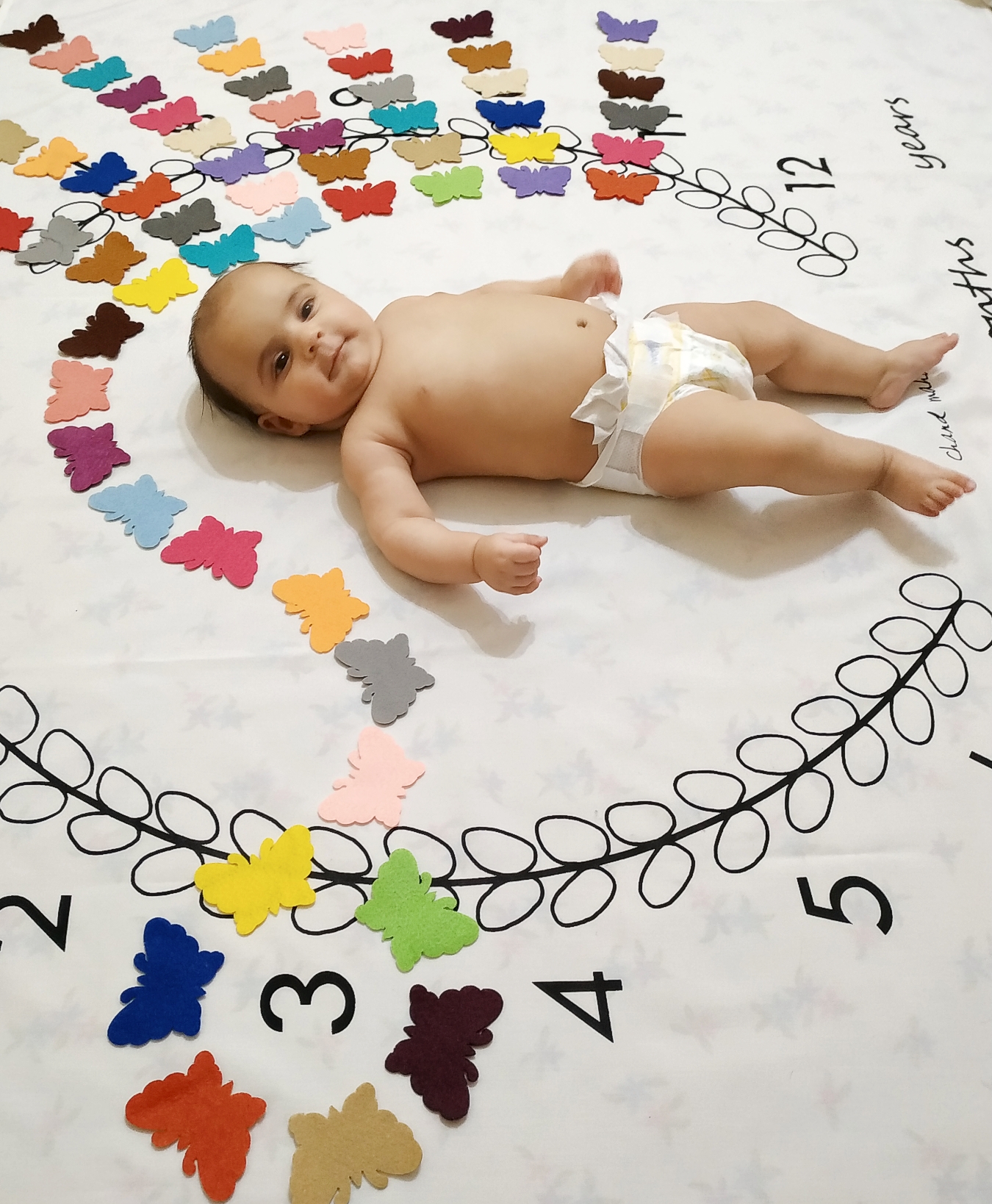 پارچه ماه شمار طرح شاخه زیتون نهال عنایت زاده