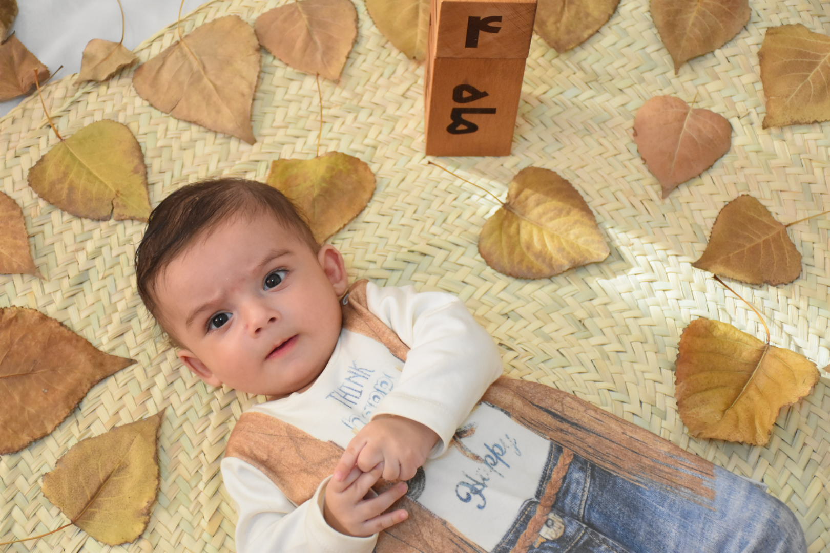 تم عکس پاییزی نوزاد نی نی گل اندام