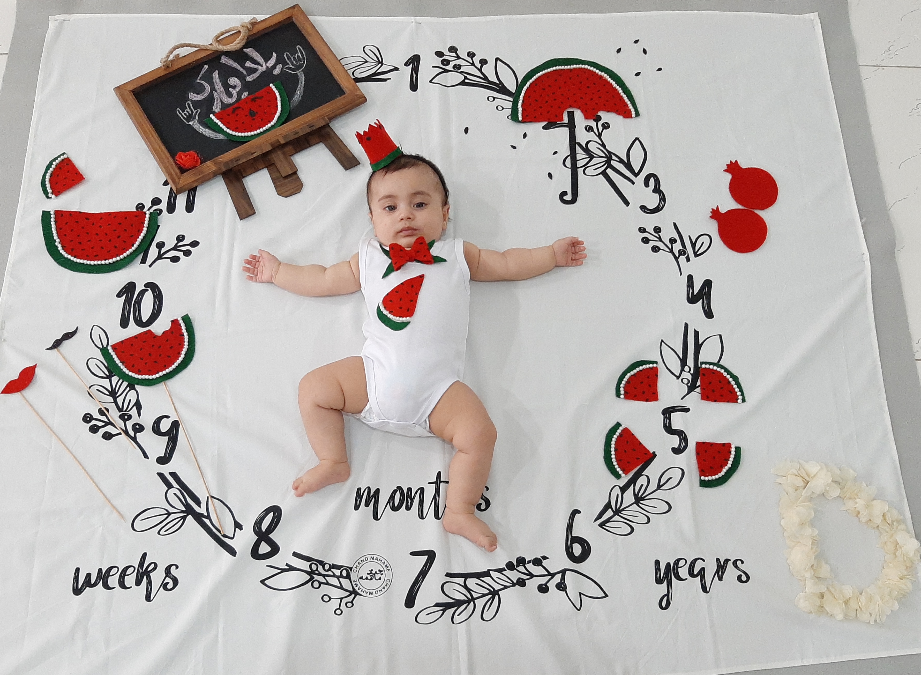 پارچه ماهگرد طرح حلقه تمشک دانیال رضایی