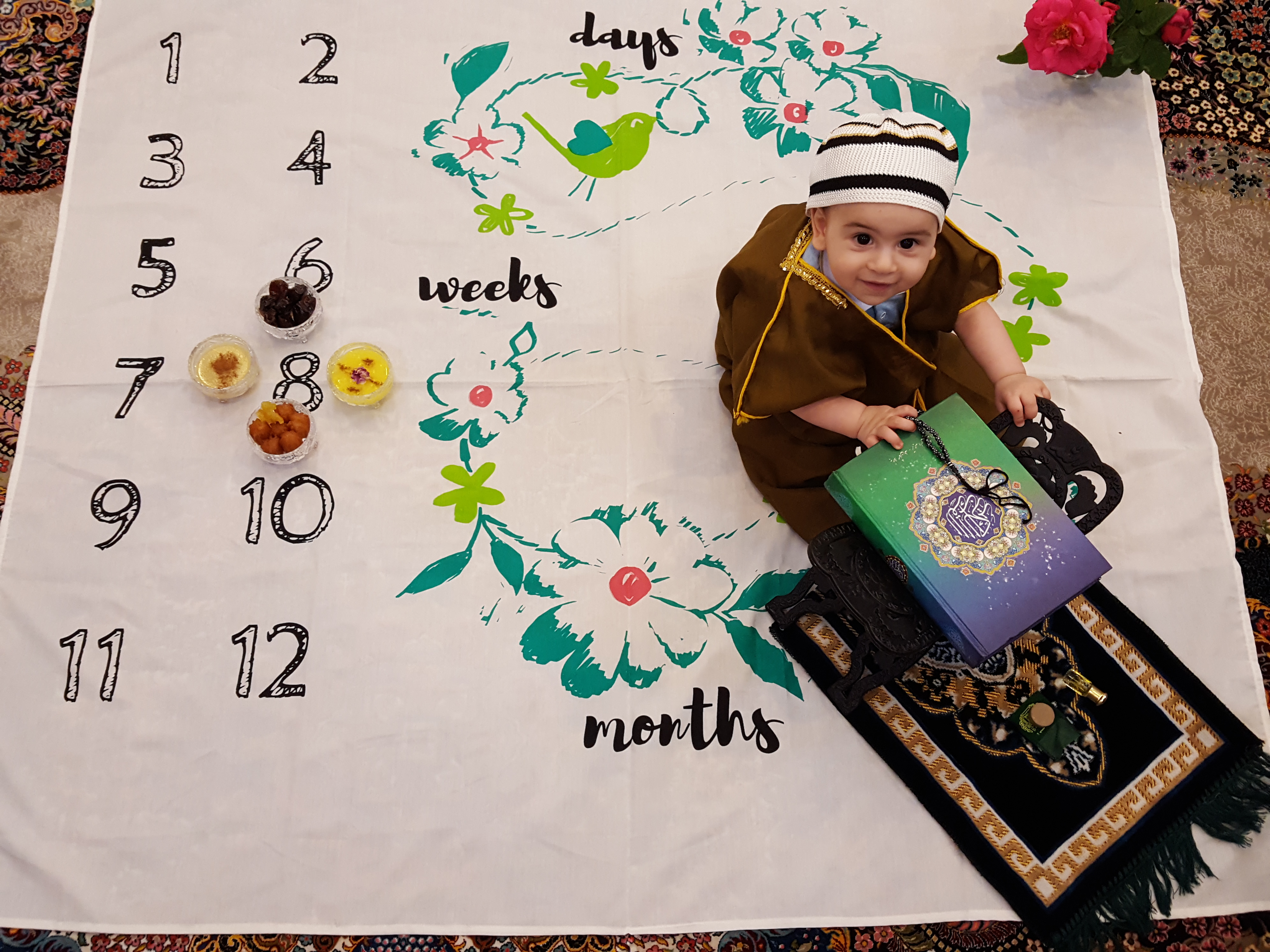 پارچه ماهگرد طرح ونوس رنگی محمدصدرا مظاهری