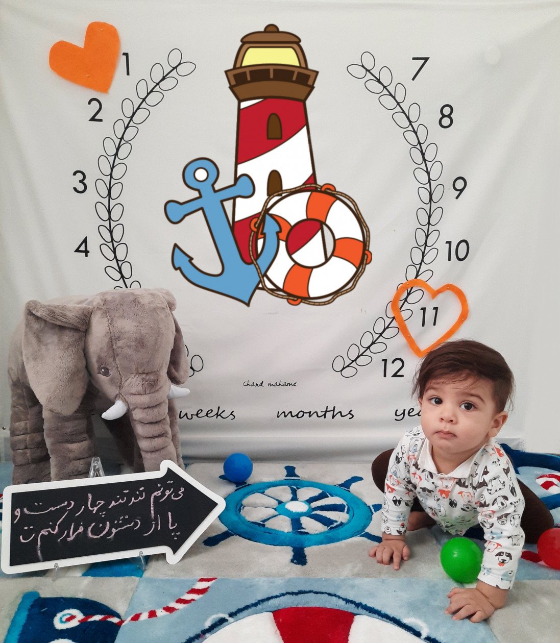 یازده ماهگی نوزاد محمد حسین شهرابی فراهانی