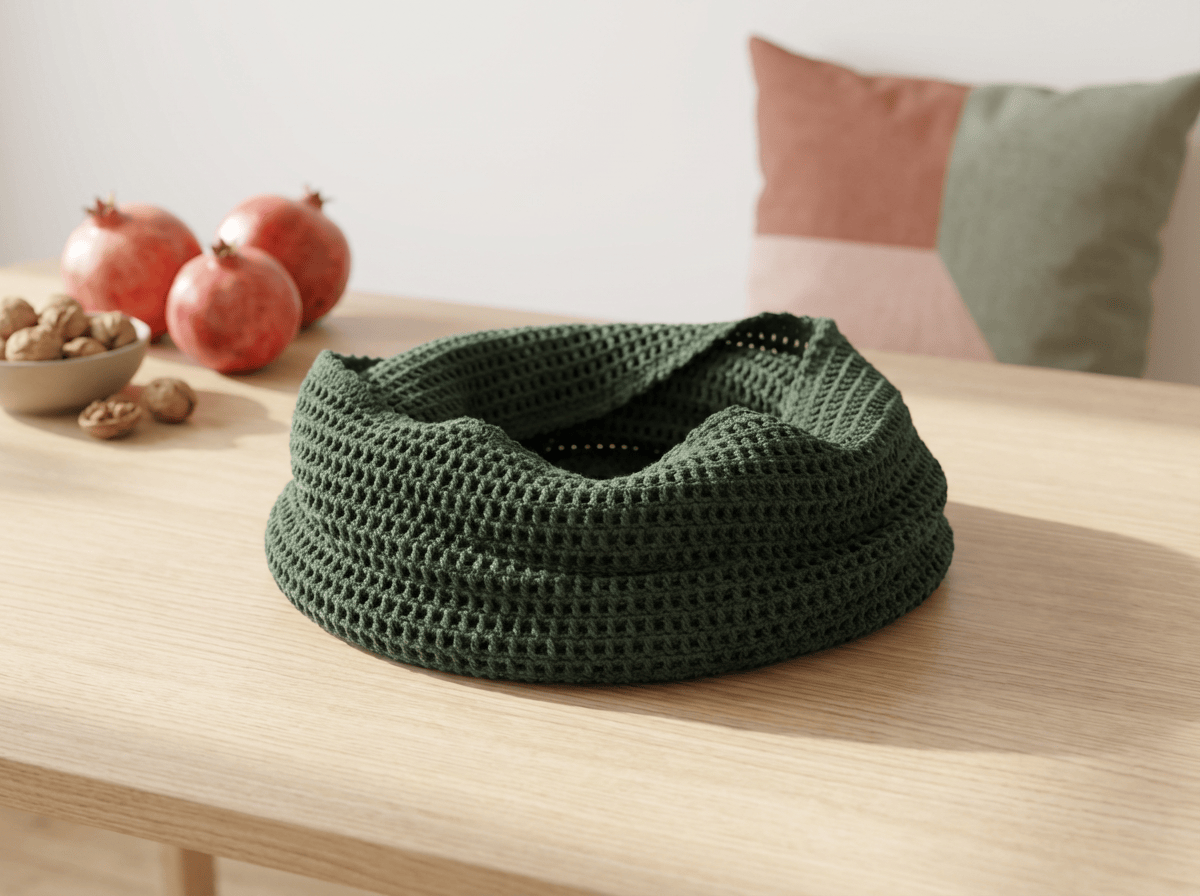 شال بافتنی رینگی زنانه | شال گردنی و شال سر حلقوی